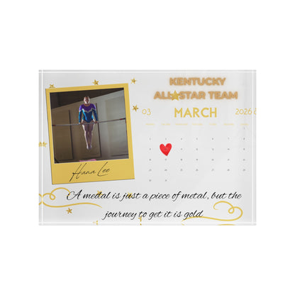 Personalized Gymnastics Winning Date Calendar Acrylic Display