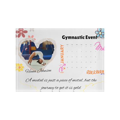 Personalized Gymnastics Winning Date Calendar Acrylic Display