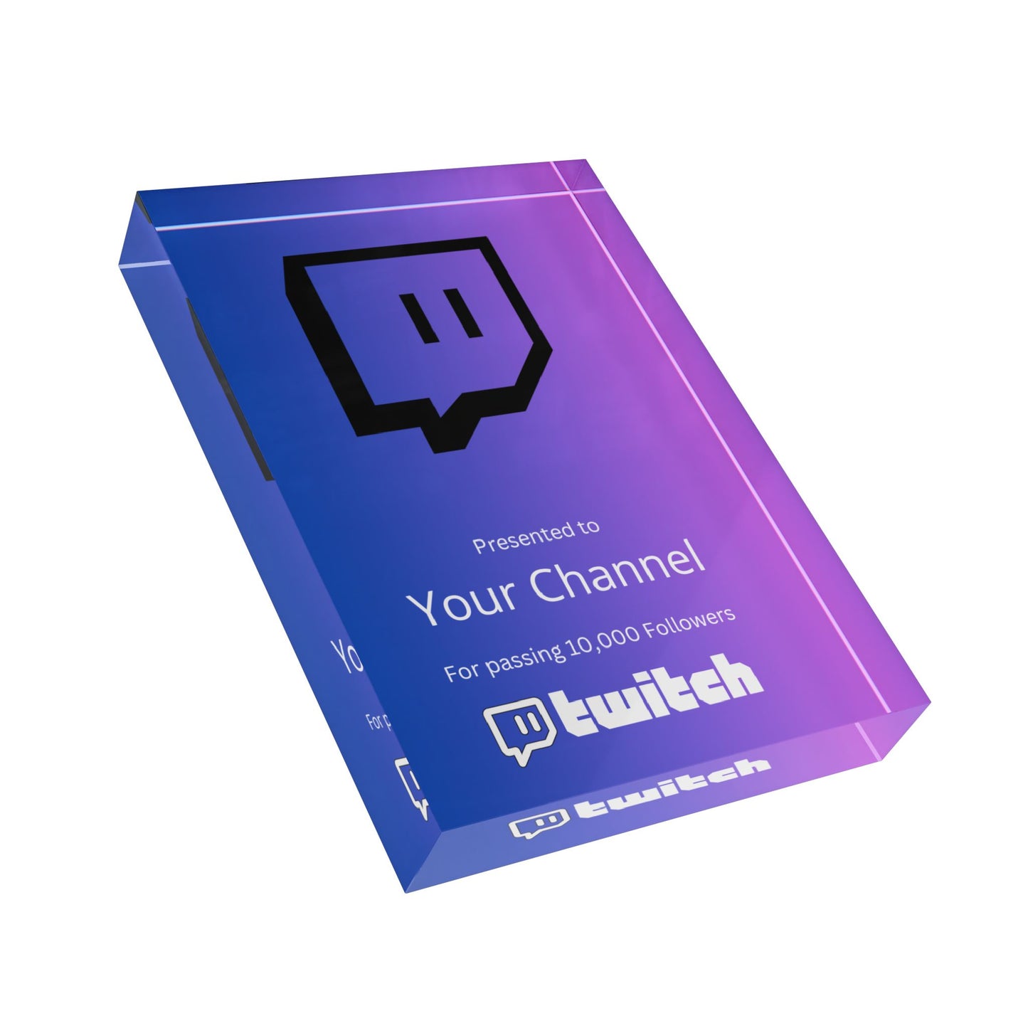 CustomizedTwitch Streamers Plaque Award
