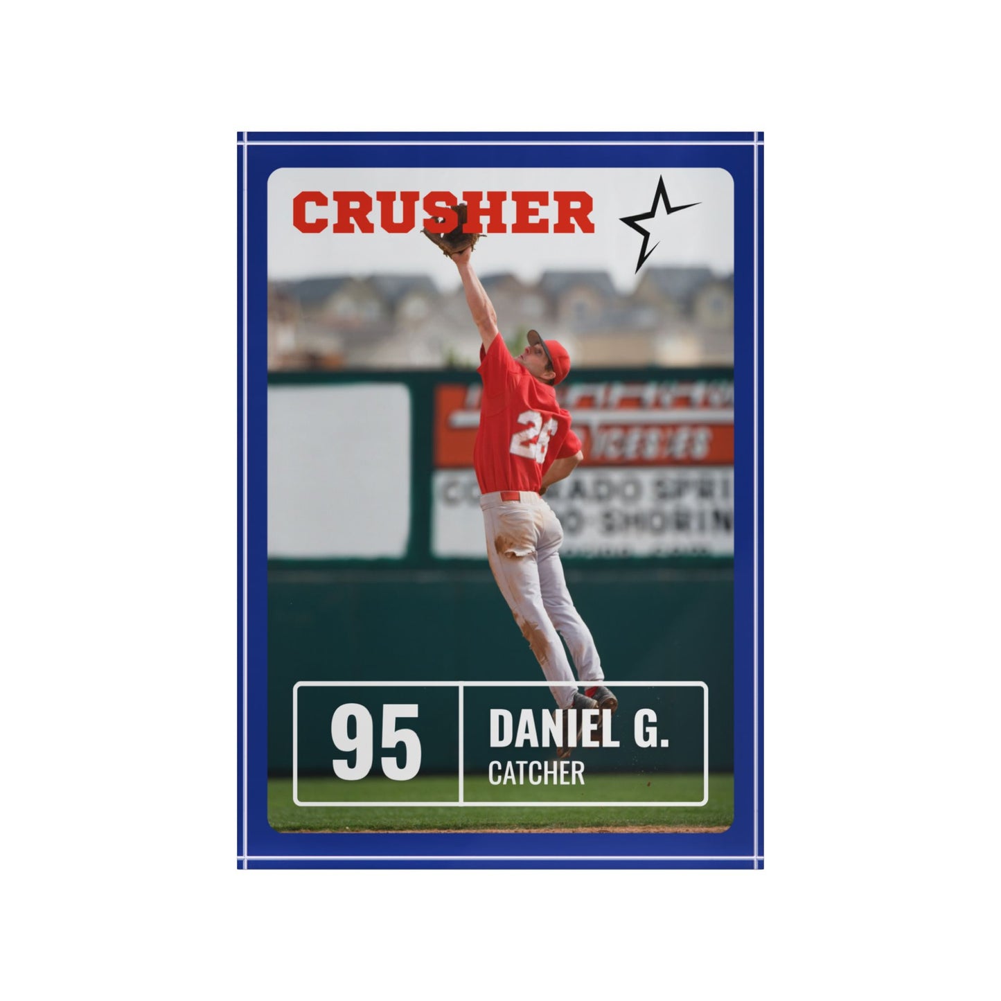 Baseball Card Photo Block - Crusher Design
