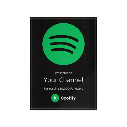 Customized Spotify Podcast Plaque Award