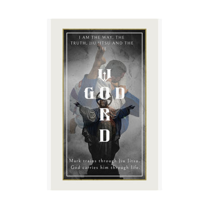 Personalized Poster Print with God and Jiu Jitsu Design