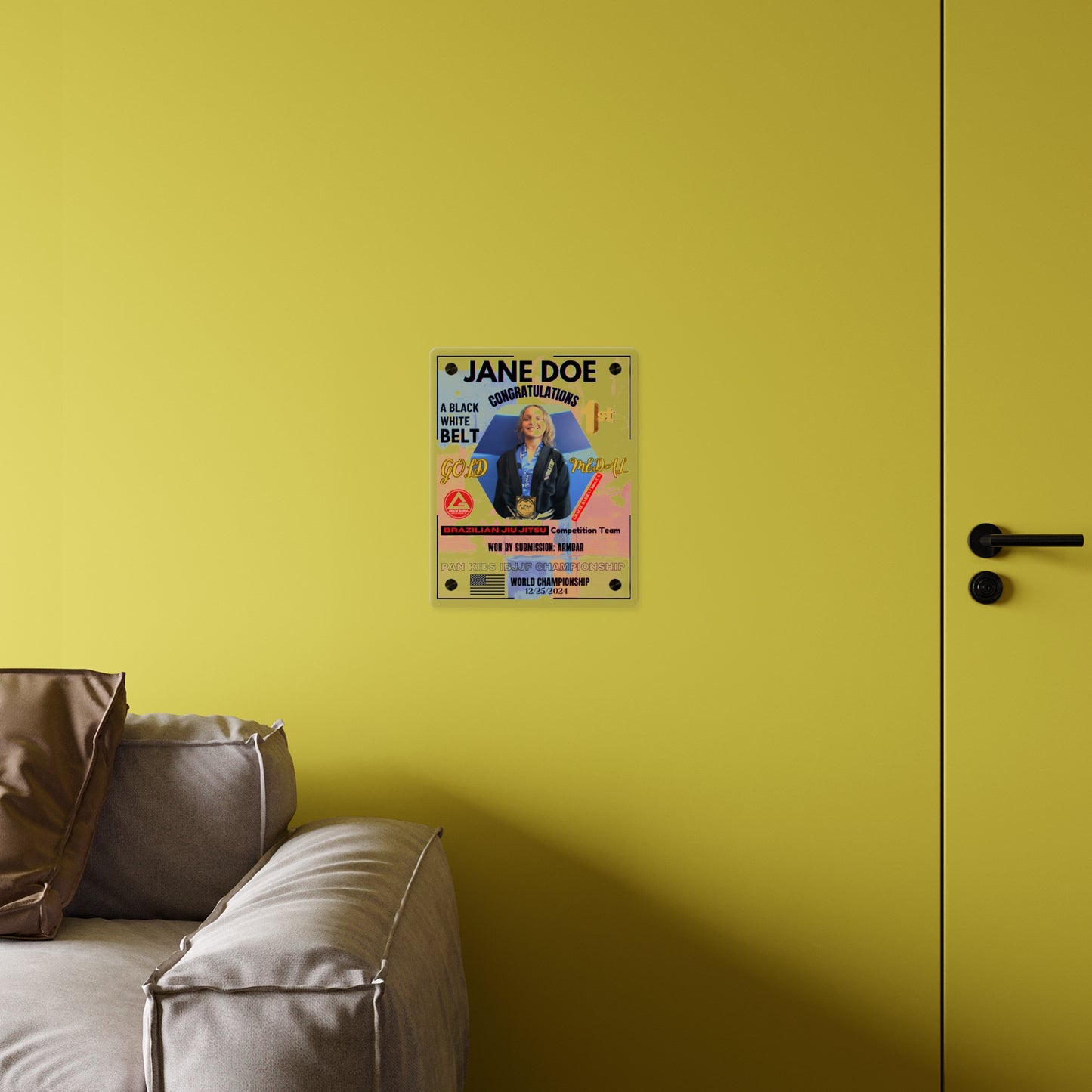 Personalized Kids Jiu-Jitsu Wall Art Panel