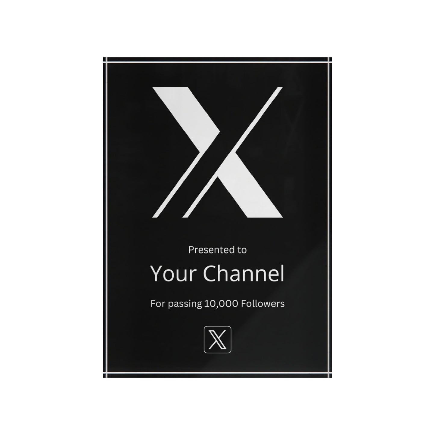 Customized X Twitter Plaque Award