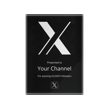 Customized X Twitter Plaque Award