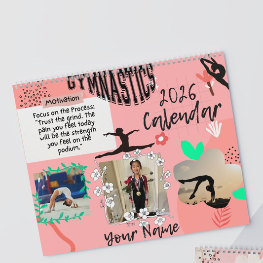 Personalized 2026 Gymnastics Wall Calendar — Custom Photo & Events