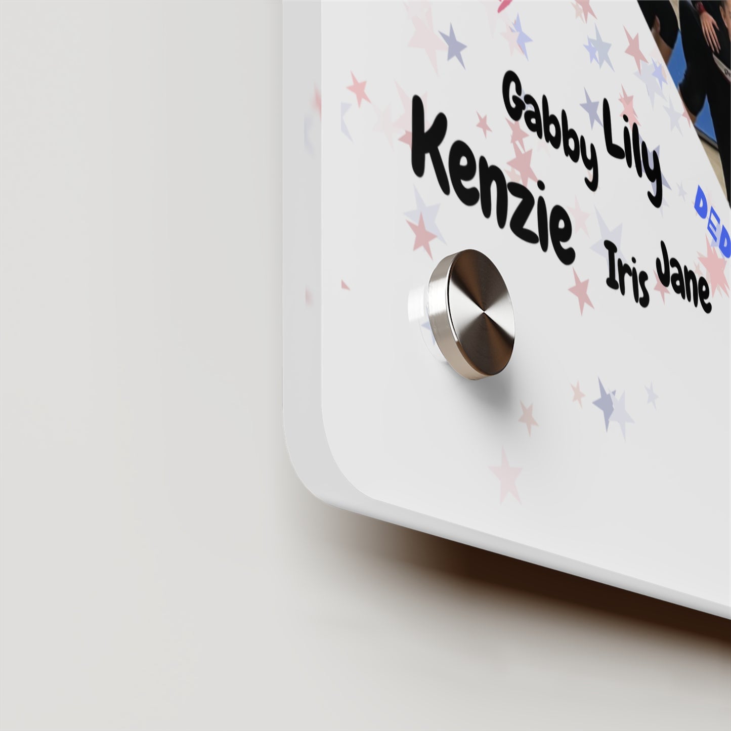 Personalized Acrylic Wall Art Panel -  Gymnastics Team Heart Theme