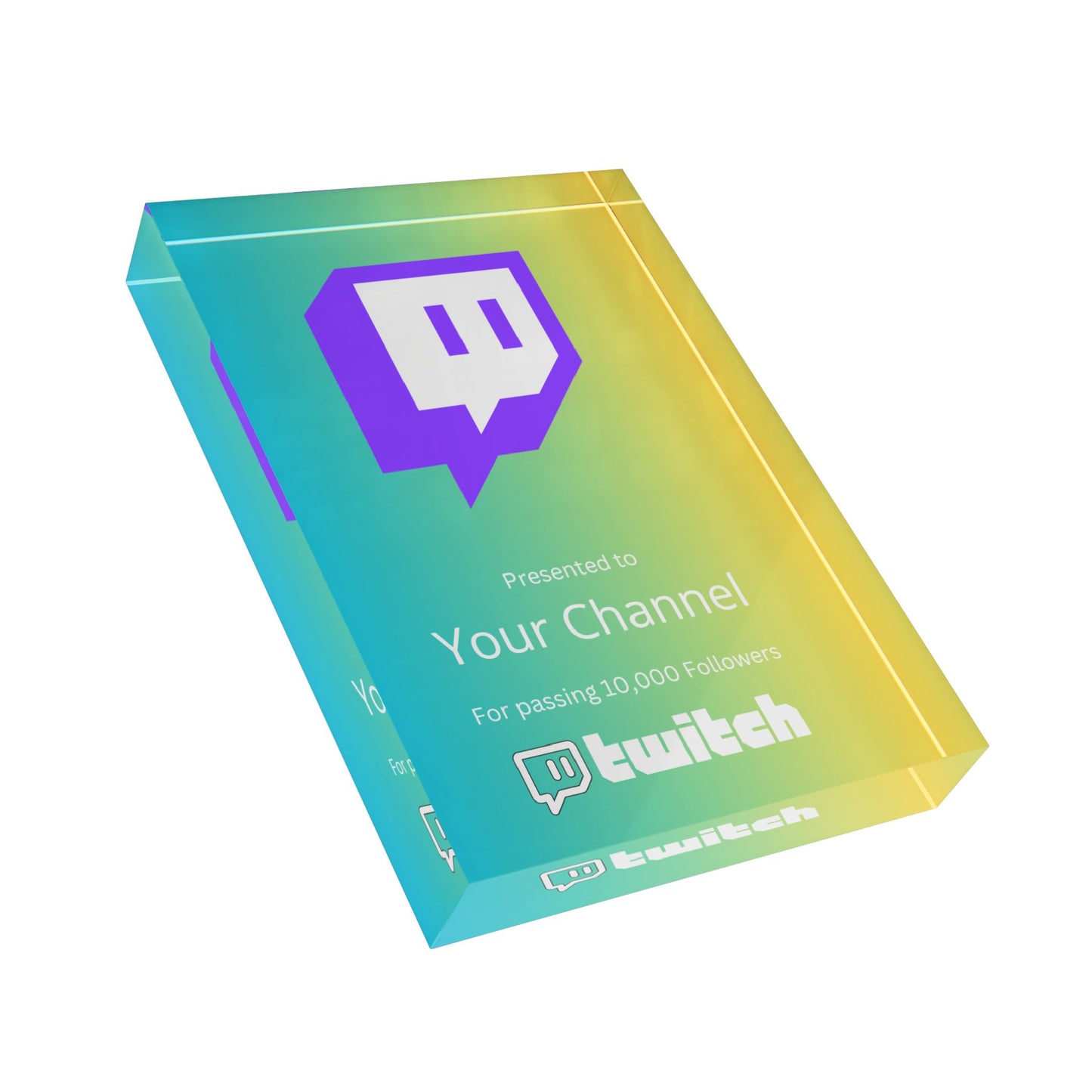 Customized Twitch Streamers Plaque Award