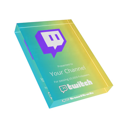 Customized Twitch Streamers Plaque Award