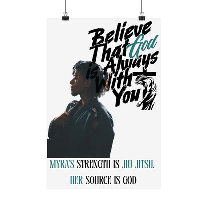 Personalized Poster Print with God and Jiu Jitsu Design