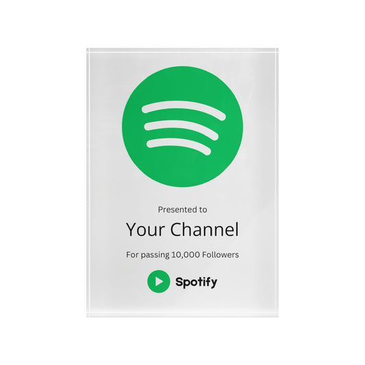 Customized Spotify Podcast Plaque Award