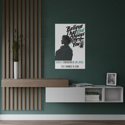 Personalized Poster Print with God and Jiu Jitsu Design