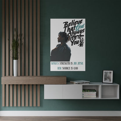 Personalized Poster Print with God and Jiu Jitsu Design