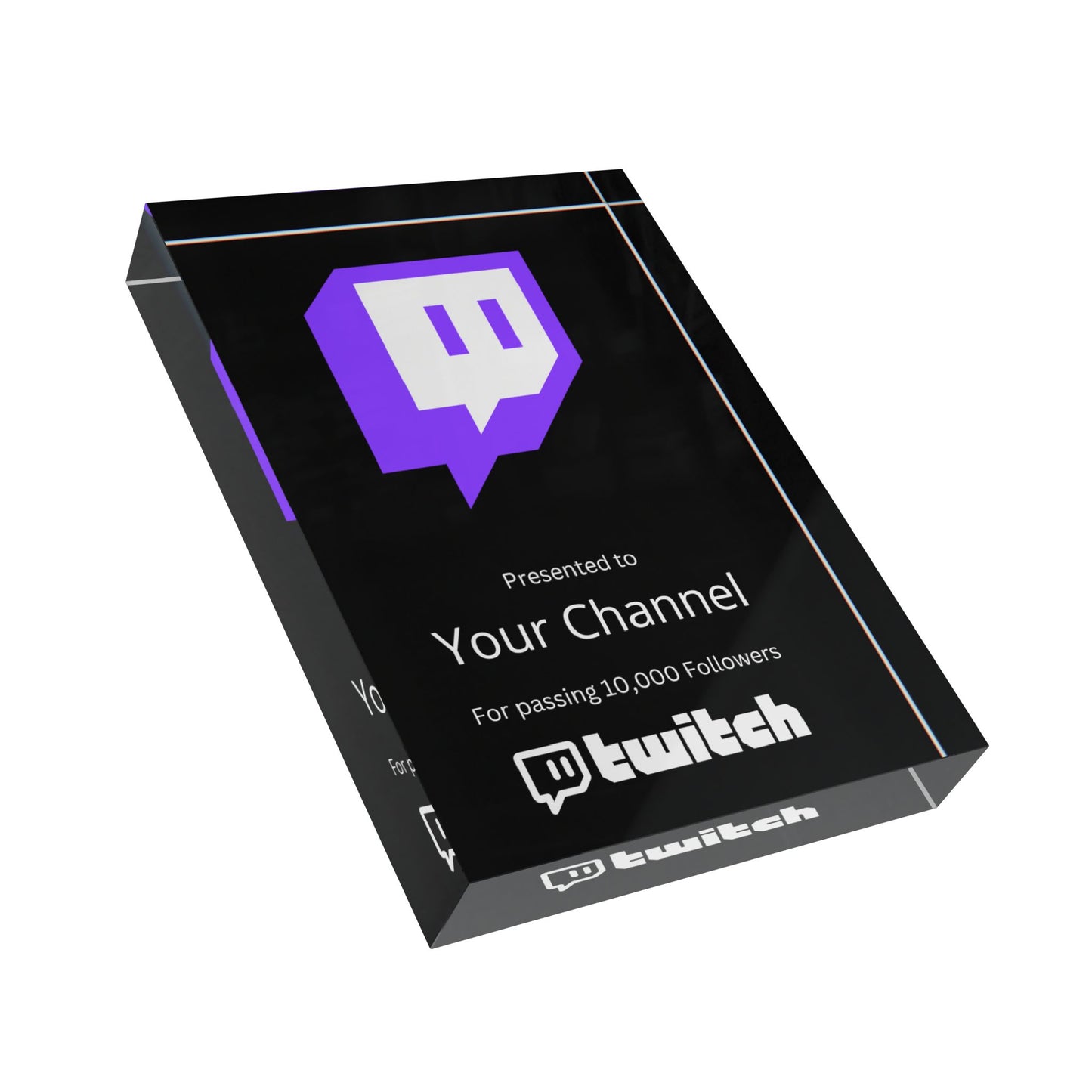 CustomizedTwitch Streamers Plaque Award