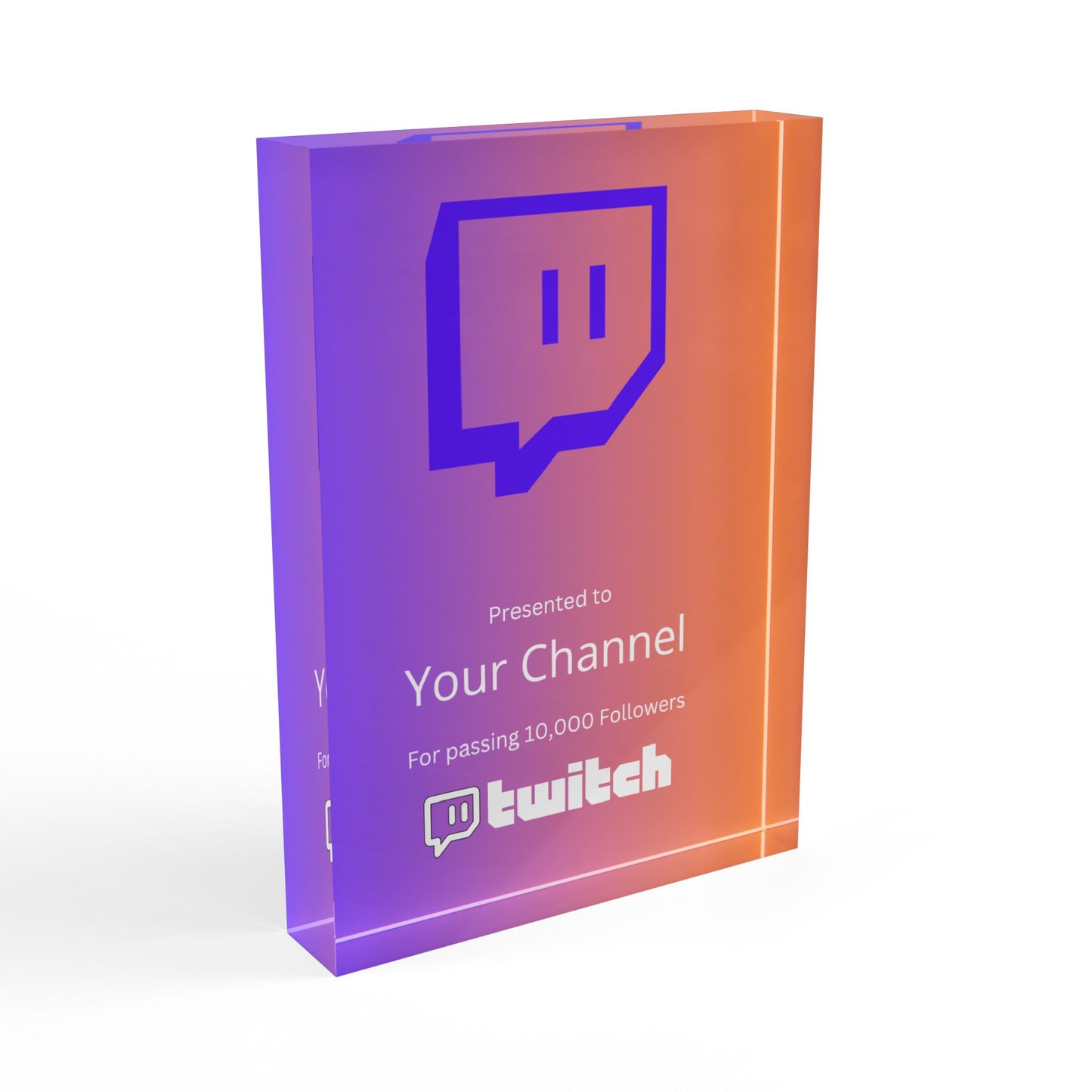 CustomizedTwitch Streamers Plaque Award