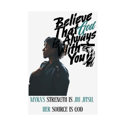Personalized Poster Print with God and Jiu Jitsu Design