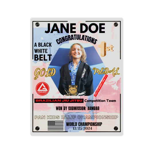 Personalized Kids Jiu-Jitsu Wall Art Panel