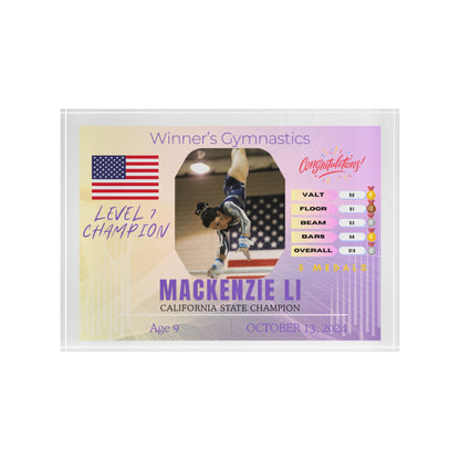Personalized Gifts For Gymnast, Acrylic Wall Art Panel, For Gifts, Birthday Gifts