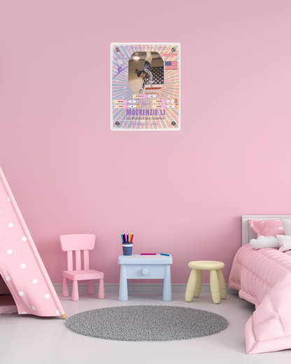 Personalized Wall Art Panel for Gymnastics Achievement