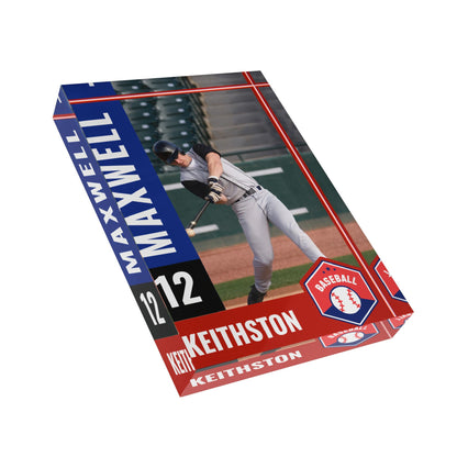 Baseball Card Photo Block - Blue Star
