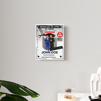 Personalized Jiu-Jitsu Wall Art Panel - Belt Promotion -Celebrate Every Step and Your Achievement- display your achievement on the wall