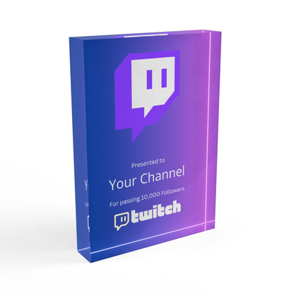 Customized Twitch Streamers Plaque Award
