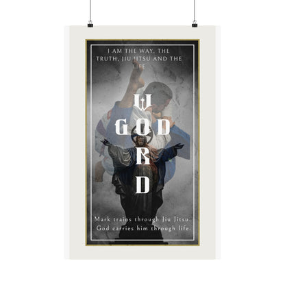 Personalized Poster Print with God and Jiu Jitsu Design