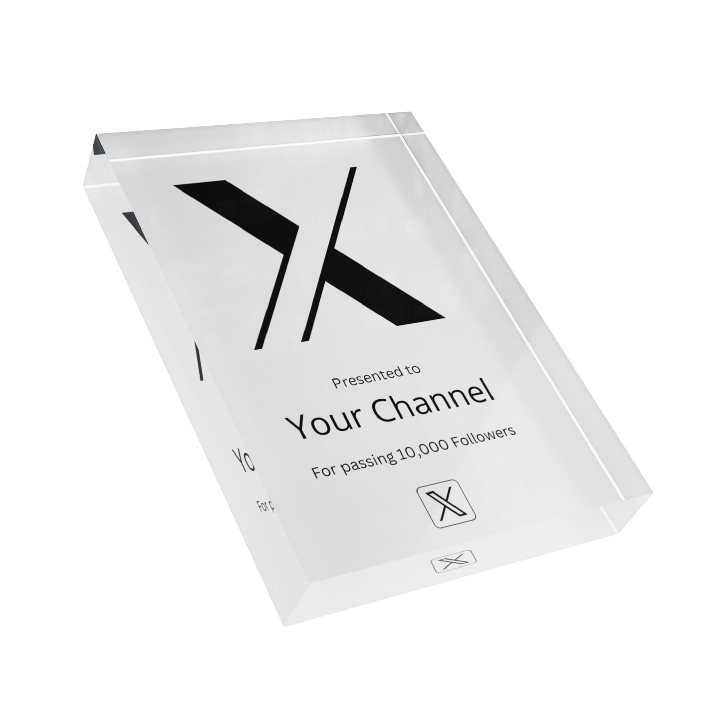 Customized X Twitter Plaque Award