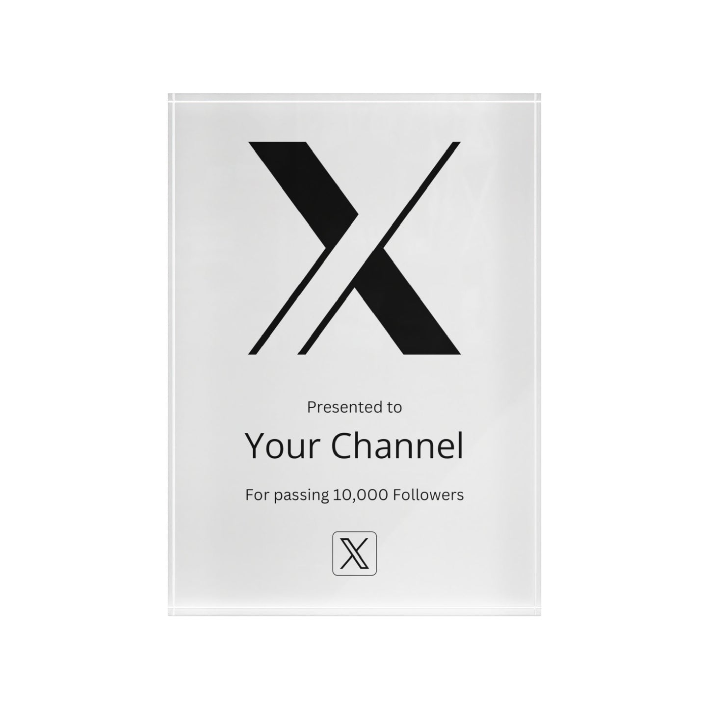 Customized X Twitter Plaque Award