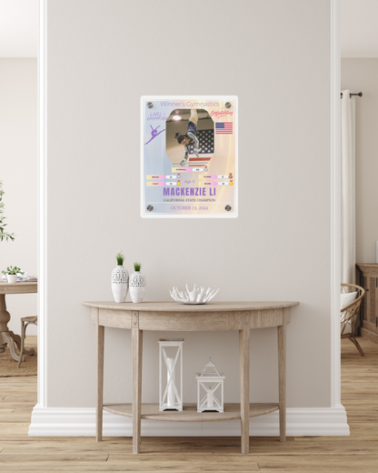 Personalized Acrylic Wall Art Panel for Gymnastics Champions