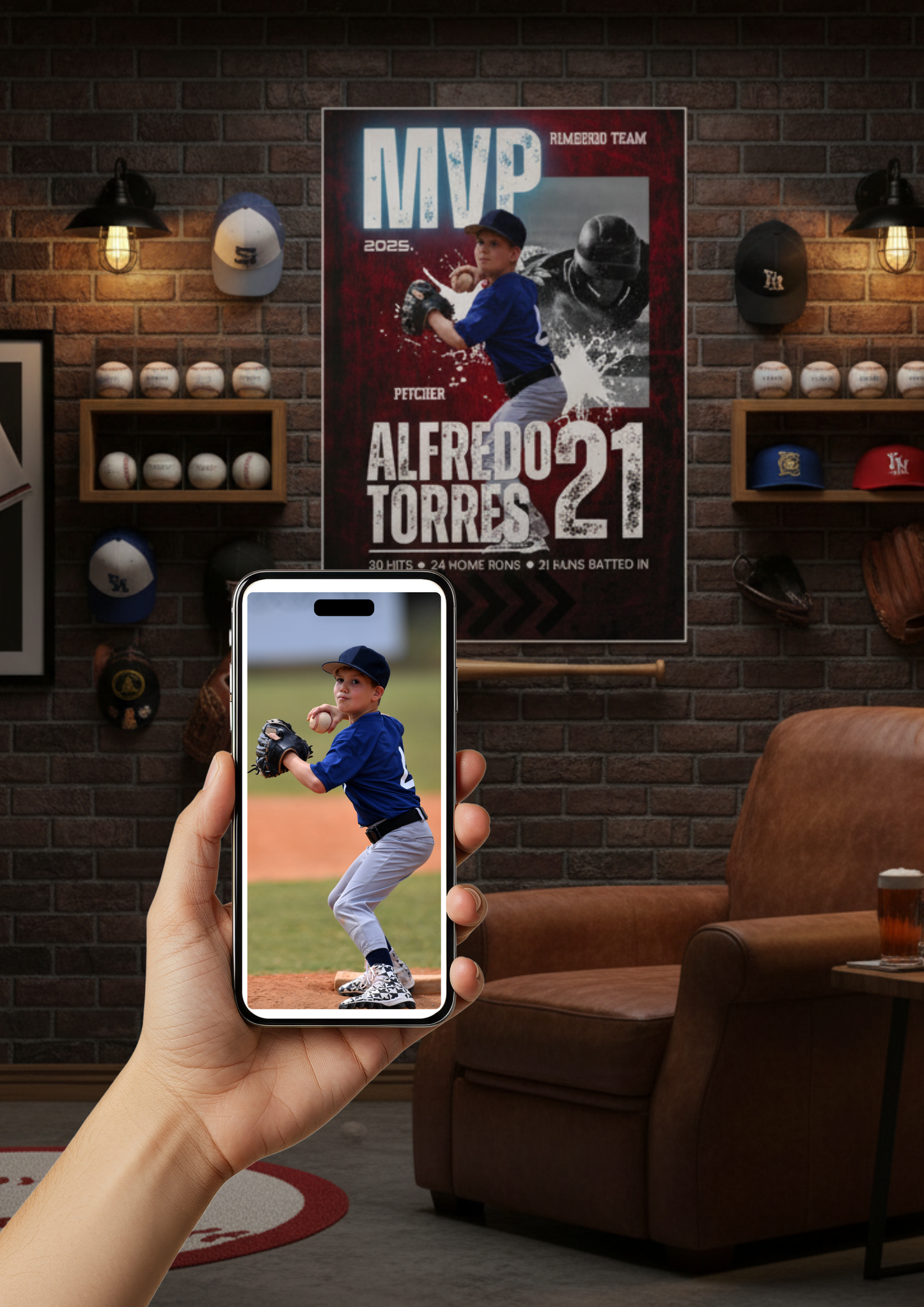 Personalized MVP Baseball Posters