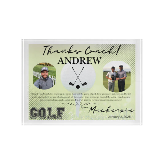 Golf photo frame