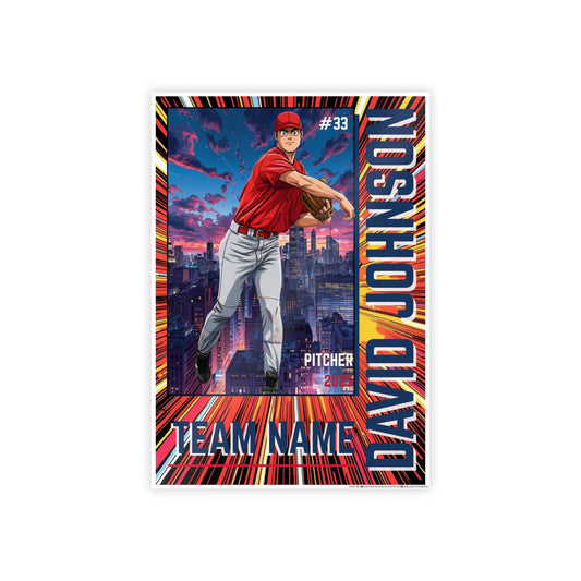 Personalized Baseball Japanese Anime Theme Poster