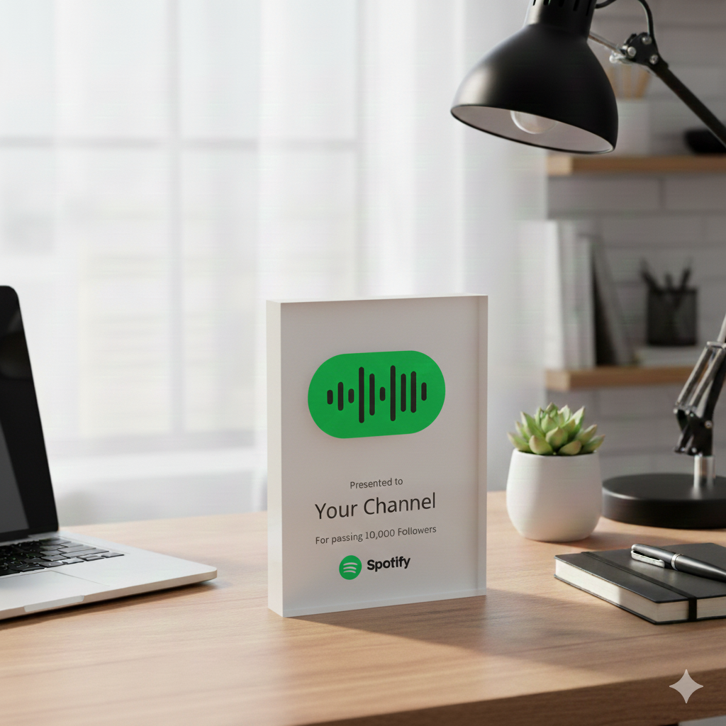 Customized Spotify Podcast Plaque Award