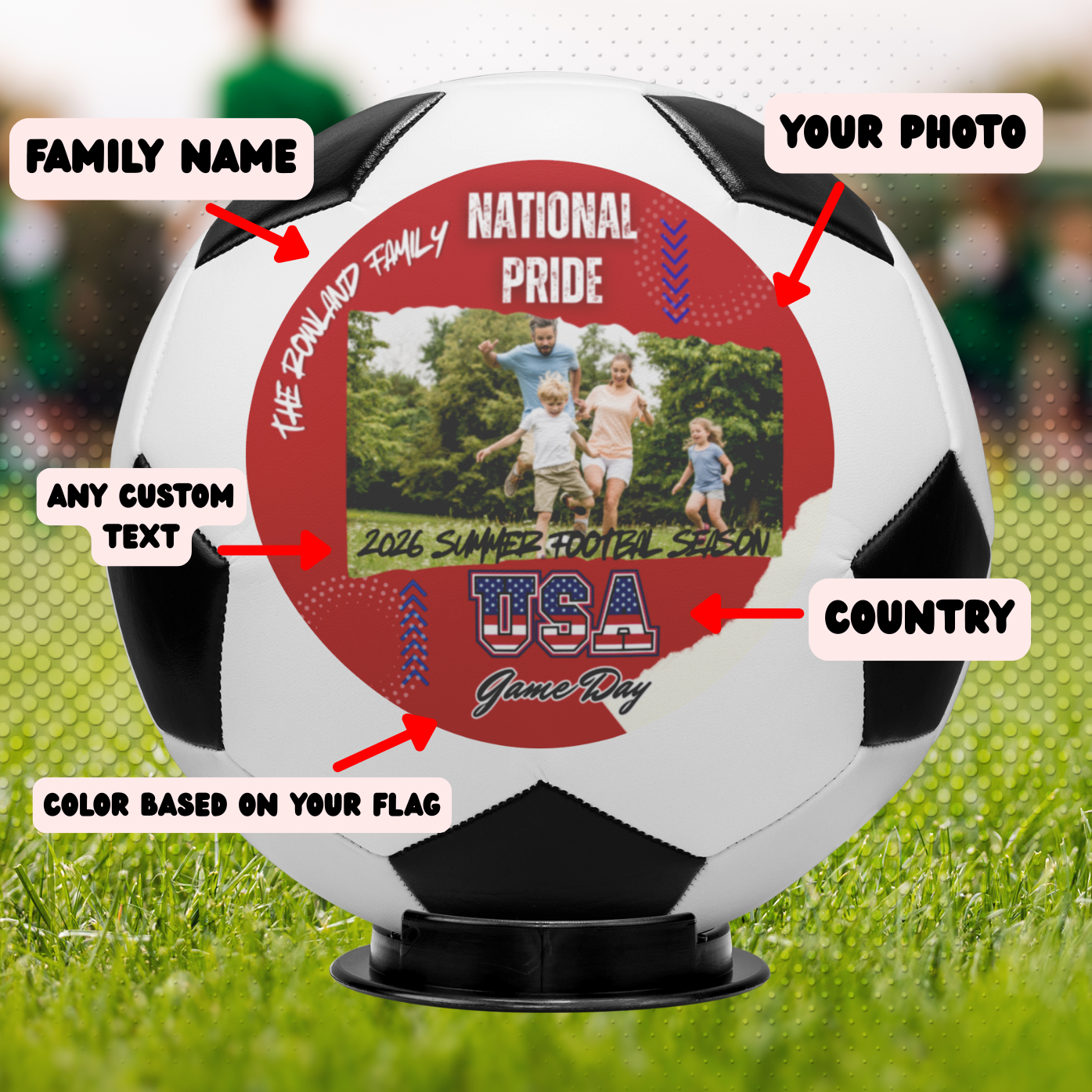2026 Summer Series: Custom Personalized Heritage Soccer Ball