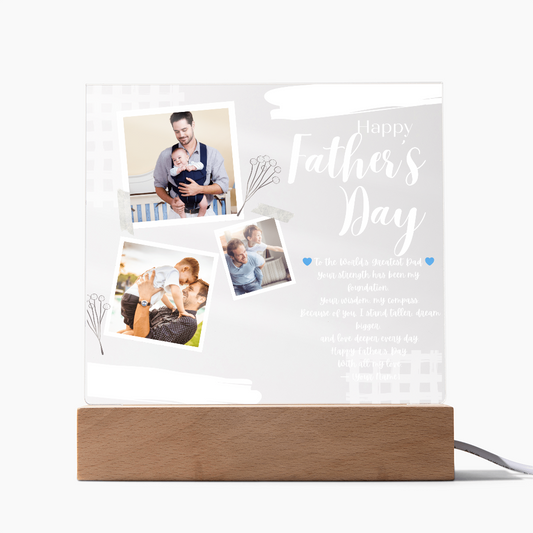 Personalized Charming Acrylic Plaque - Perfect Gift for Father