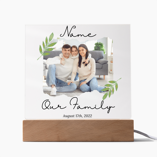 Personalized Charming Family Acrylic Plaque - Perfect Gift for Family