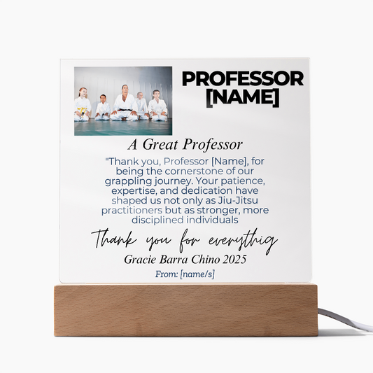 Thank You, Professor: Personalized Jiu-Jitsu Appreciation Gift