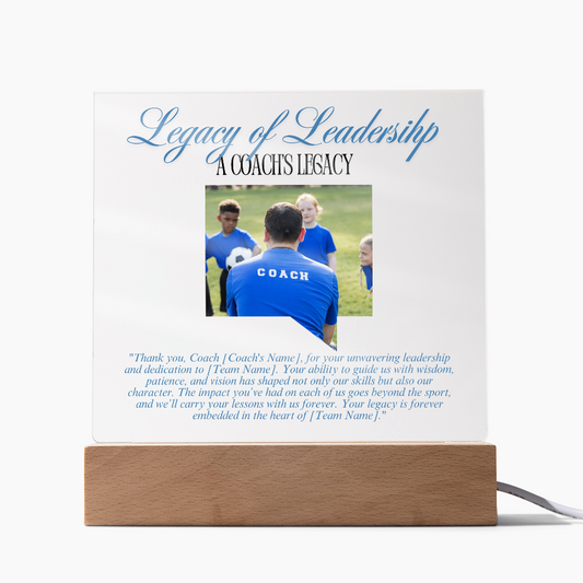 Personalized My Coach My Hero Acrylic Plaque