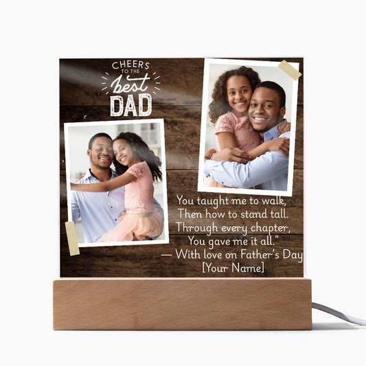 Personalized Charming Acrylic Plaque - Perfect Gift for Father