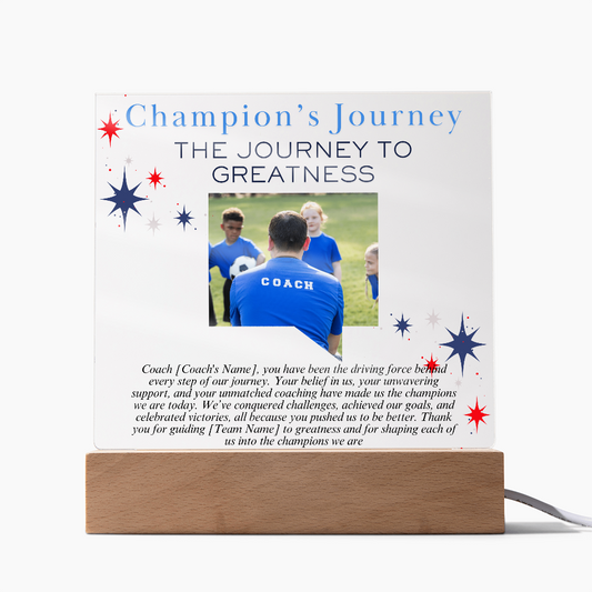 Personalized My Coach My Hero Acrylic Plaque