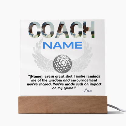 Personalized Thank You Coach Custom Acrylic Plaque LED