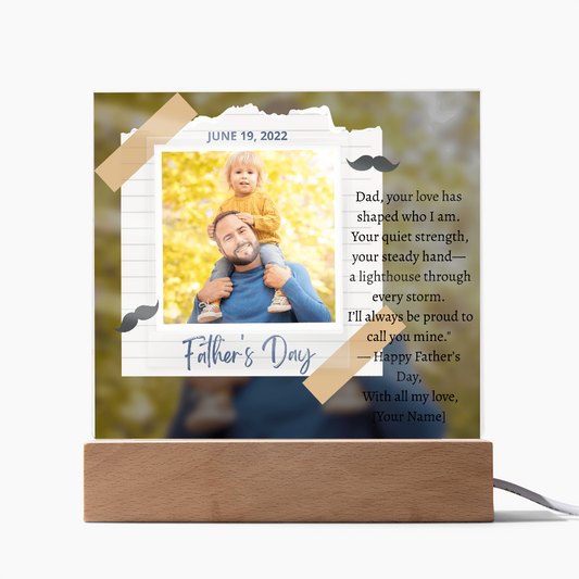 Personalized Charming Acrylic Plaque - Perfect Gift for Father