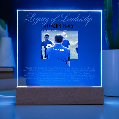 Personalized My Coach My Hero Acrylic Plaque