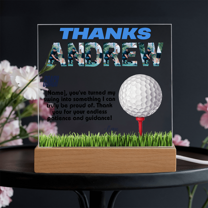 Personalized Thank You Coach Custom Acrylic Plaque LED
