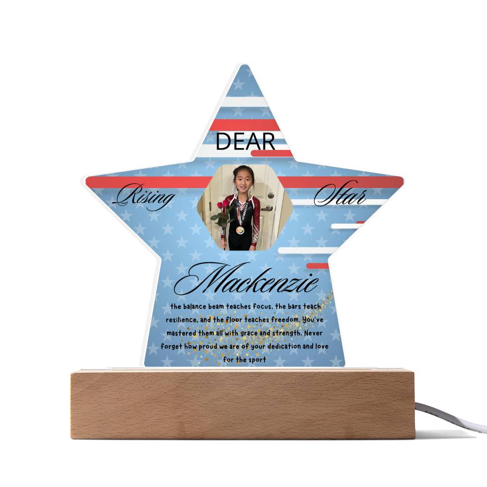 Personalized Raising Star USA Theme Plaque