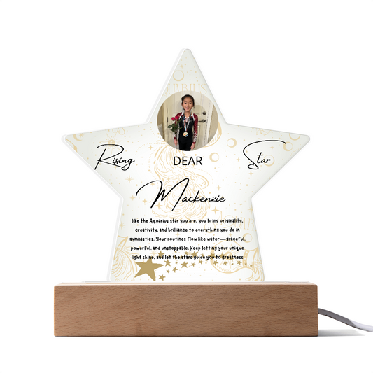 Personalized Aquarius Star: A Champion's Precision and Grace