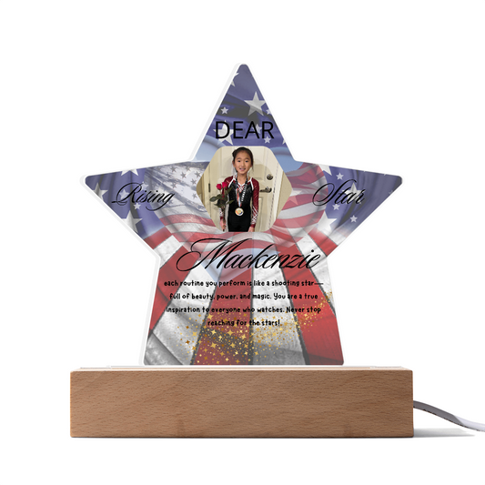 Personalized Raising Star USA Theme Plaque