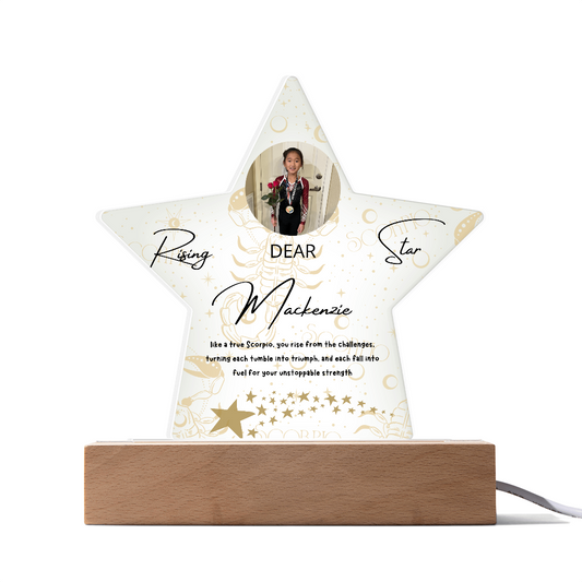 Personalized Scorpio Star: A Champion's Precision and Grace