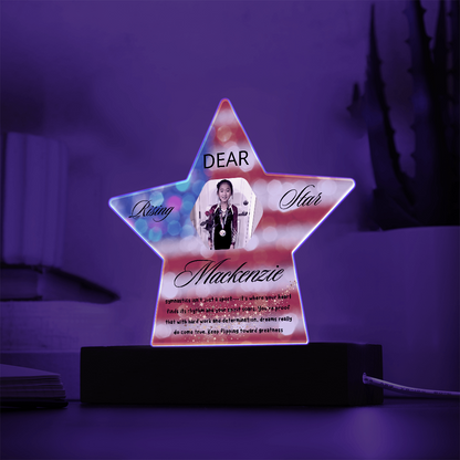 Personalized Raising Star USA Theme Plaque